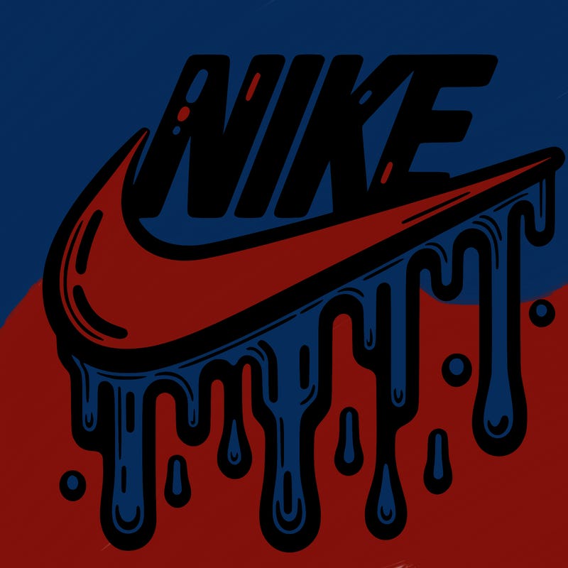 dripping nike logo