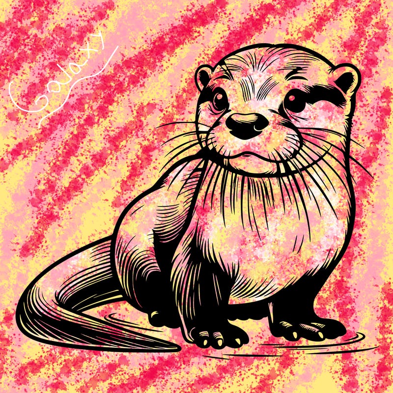 realistic otter