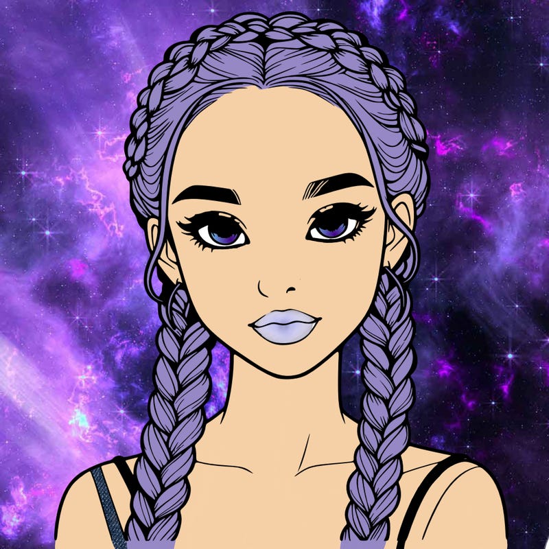 realistic girl with braids