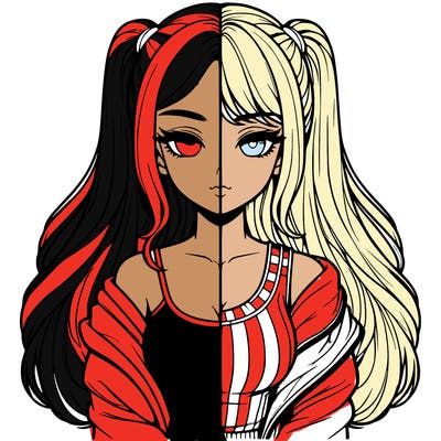 realistic girl split