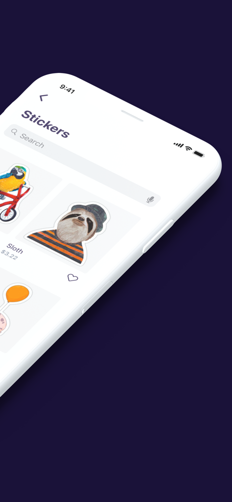 Screenshot of the Redbubble mobile app browsing a collection of original artistic stickers