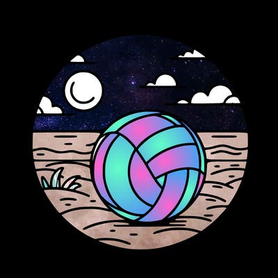 volleyball on a beach