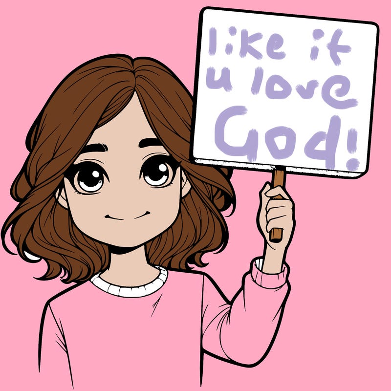 realistic girl holding up a sign