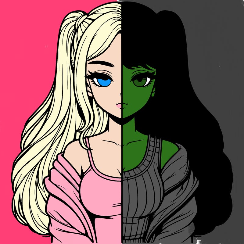 realistic girl split