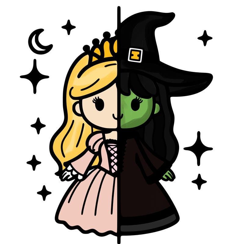 split princess and witch