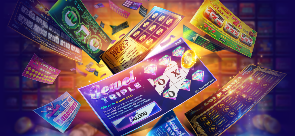 Vegas Lottery Scratchers - Colección de coloridas tarjetas de lotería digitales de rasca y gana de Vegas Lottery Scratchers
