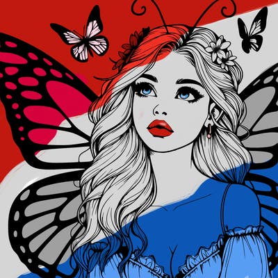 butterfly fairy realistic girl