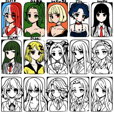 girls that look diffrent anime