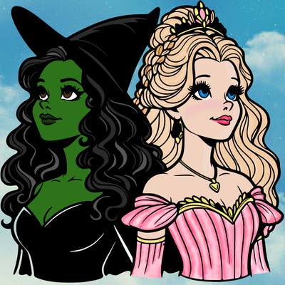 'elphaba and glinda (realistic)