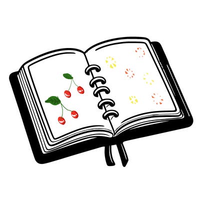 open note book blank