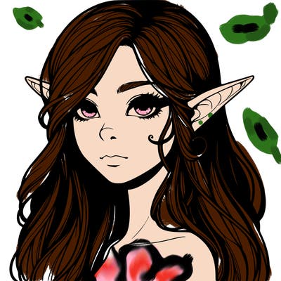 elf girl realistic dark fantasy