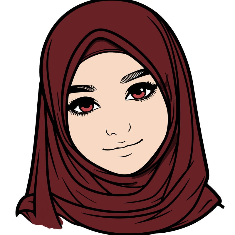 realistic girl with hijap