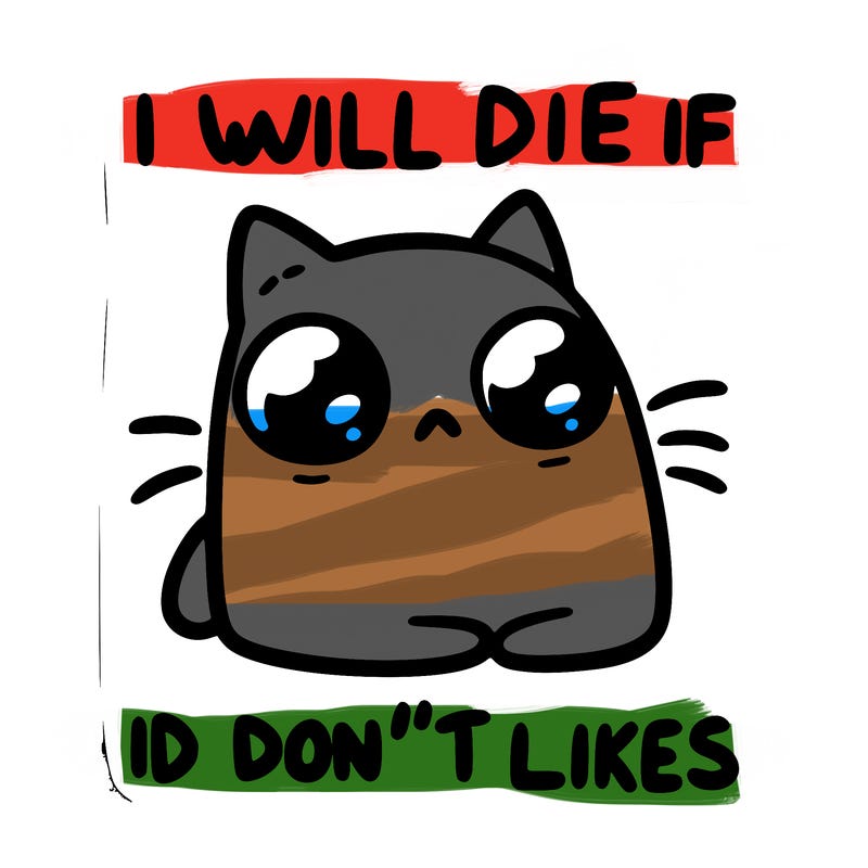 a cat that will die if we don’t get 10 likes