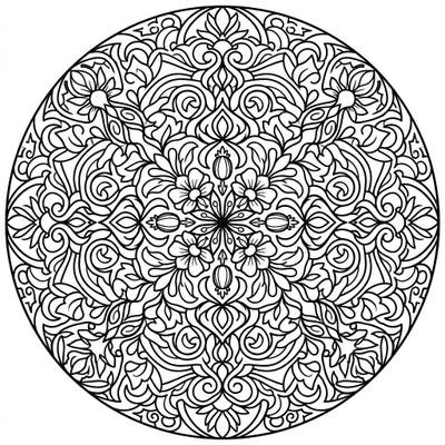 Journey into a world of celestial beauty with this stunning Full Moon Mandala coloring page. Its intricate patterns and symmetrical design offer a tranquil escape and a captivating creative challenge.