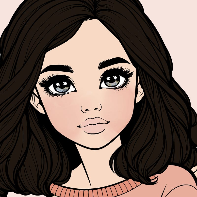 realistic girl whith cute eyes