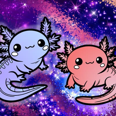 cute axolotls