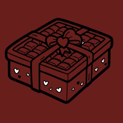 a box of chocolate for valentines day