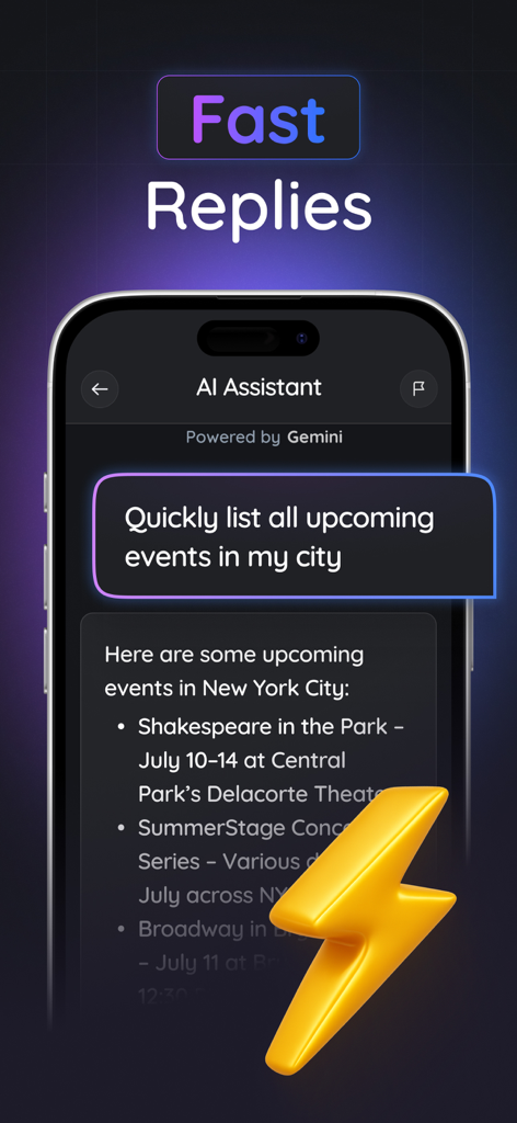Gemmy AI: Chat & Assistant - Gemmy AI chat assistant providing fast replies for local events