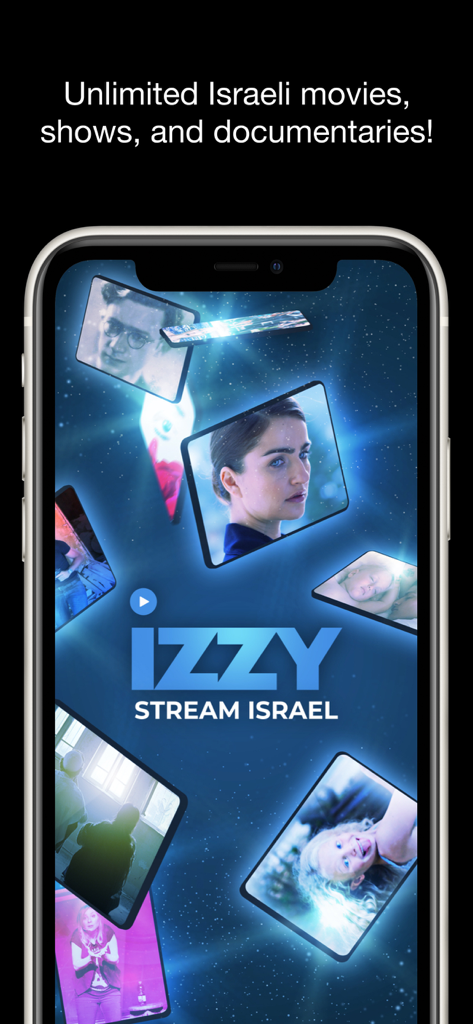 IZZY - Stream Israel - IZZY app interface for streaming Israeli movies and documentaries