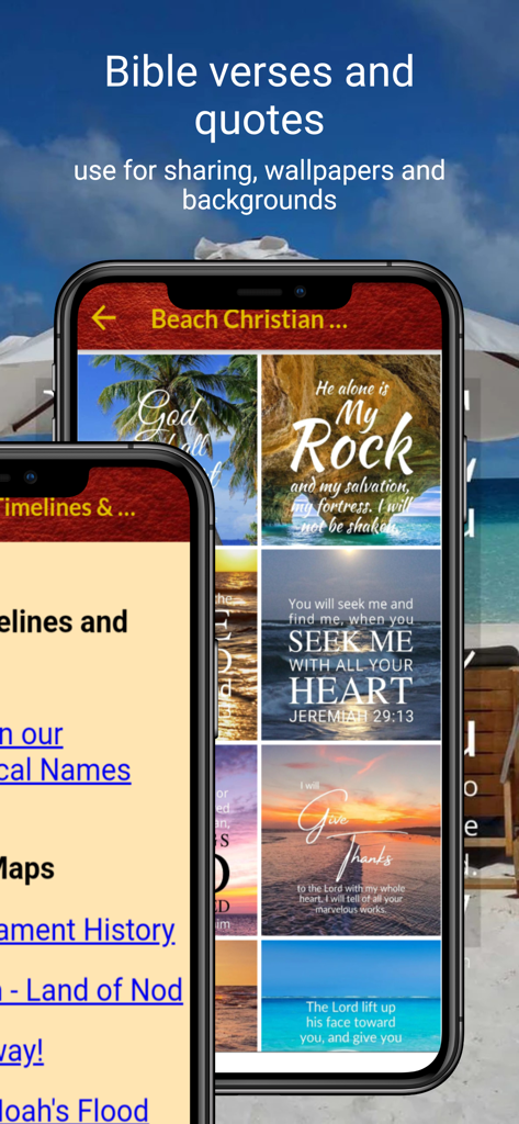 BBE Basic English Bible - Interfaz de la aplicación BBE Basic English Bible que muestra versículos y citas religiosas para fondos de pantalla y para compartir