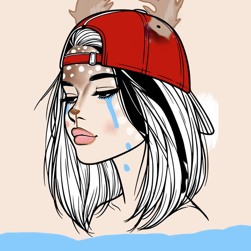 realistic  girl with a backwards hat