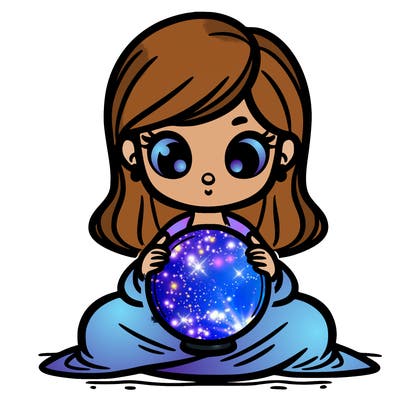 girl with a glowing orb