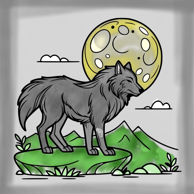 wolf moonlight