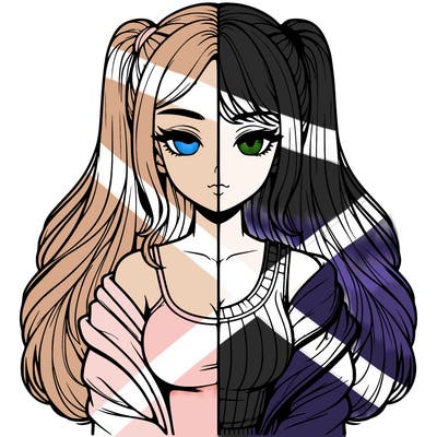 realistic girl split