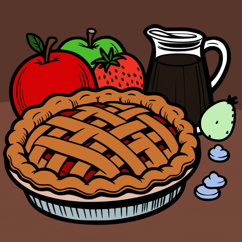 a pie of food