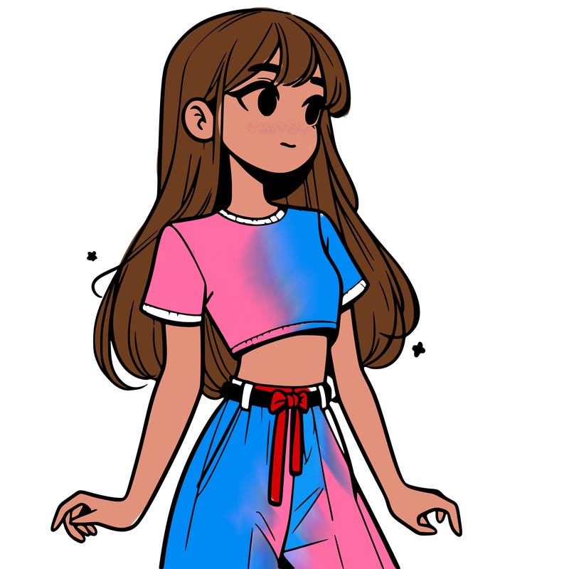 girl in a cute crop top