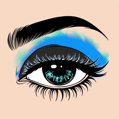 eye closed realistic