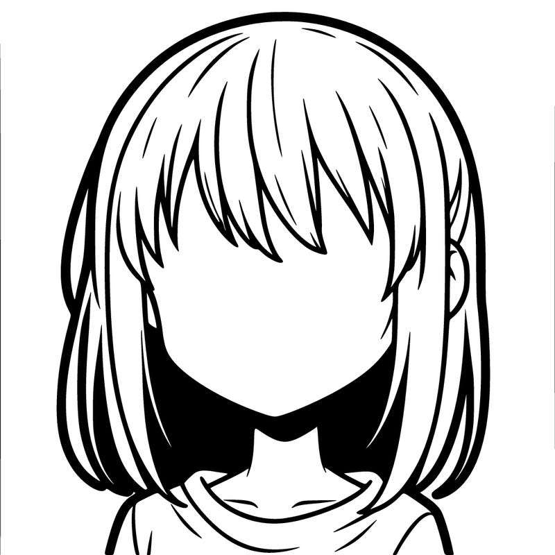 faceless anime girl
