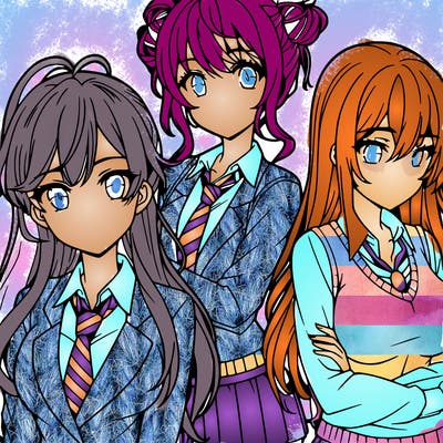 anime girls teenagers