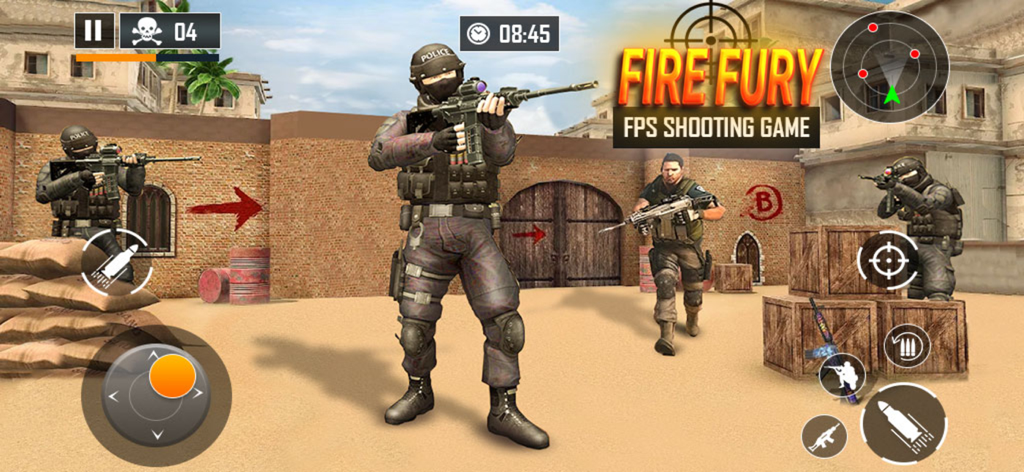 Fire Fury Max - Commandos in a tactical combat mission in Fire Fury Max mobile game