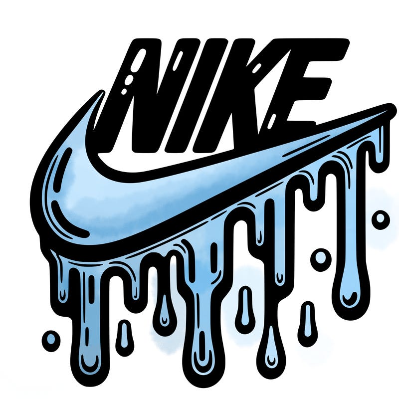 dripping nike logo
