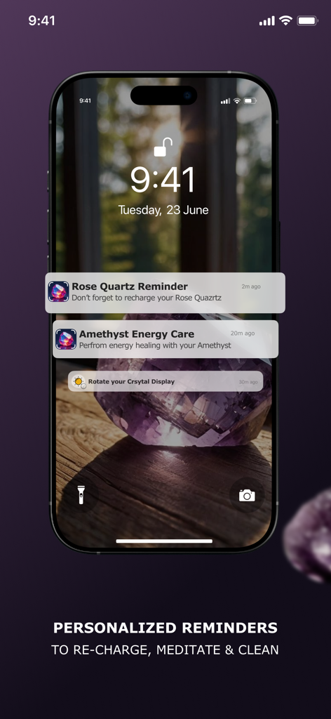 Snap IQ: Rock Identifier - Notificaciones personalizadas para el cuidado de cristales y sanación energética en un smartphone