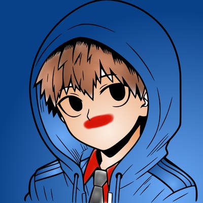 manga character with a hoodie
