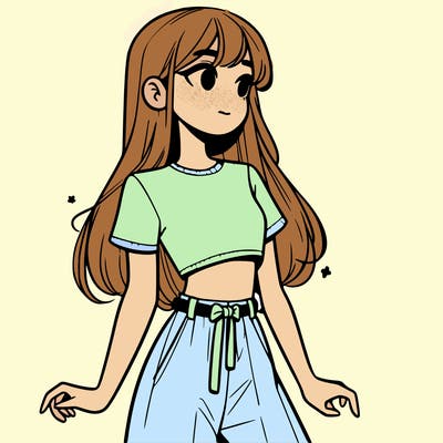 girl in a cute crop top