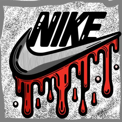 dripping nike logo
