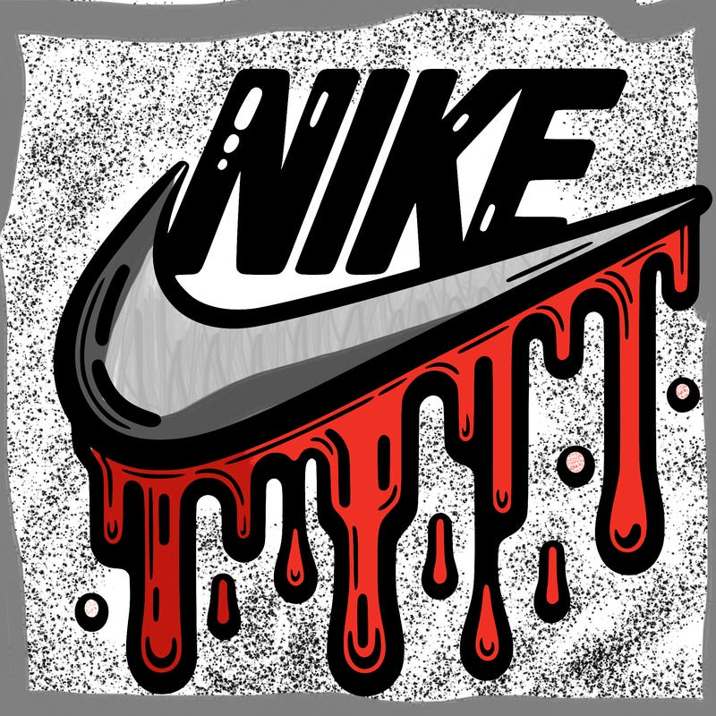 dripping nike logo