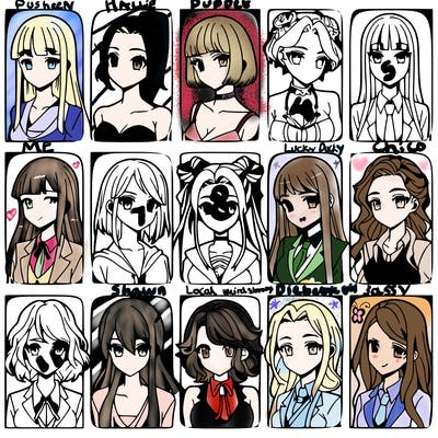 girls that look diffrent anime