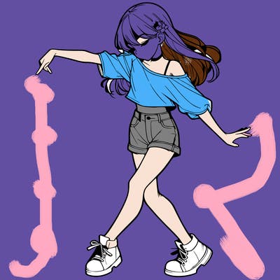 realistic girl danceing