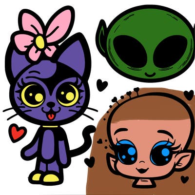 hello kitty and stitch and angel