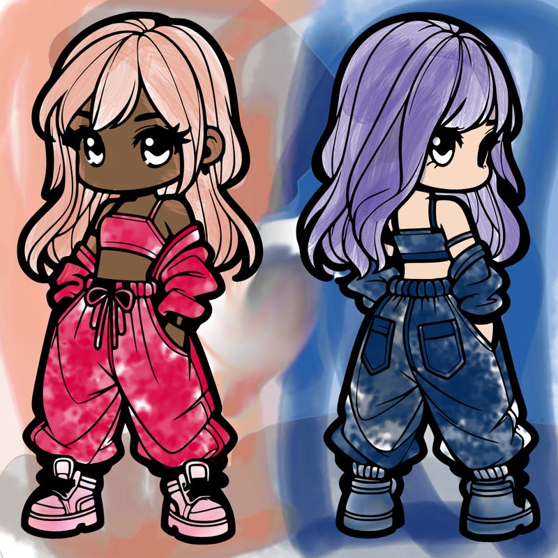 girl in crop top and baggy pants