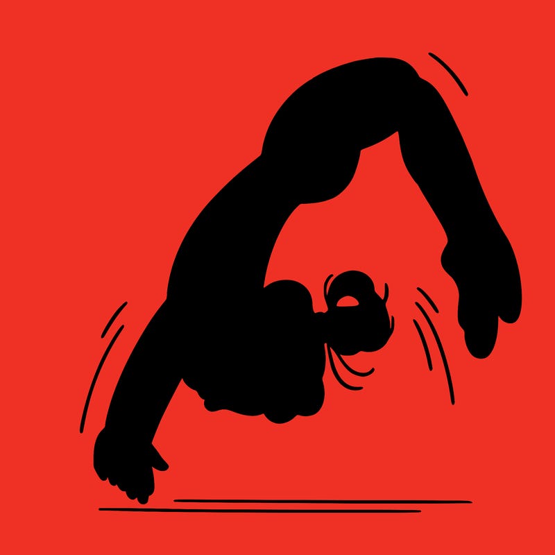 girl doing a back handspring