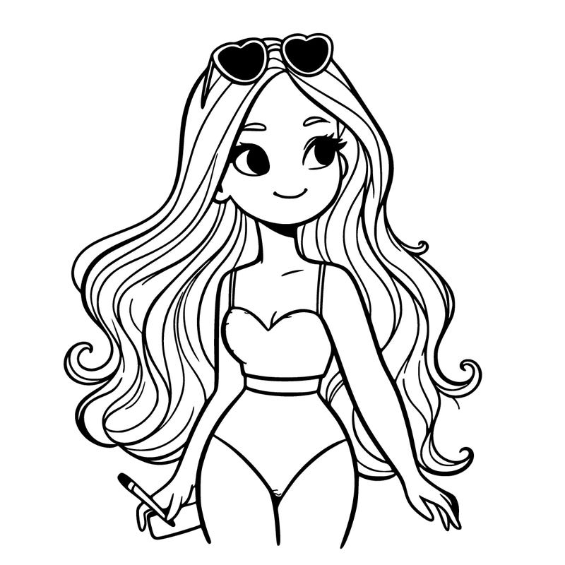 a pretty girl in a swim suit