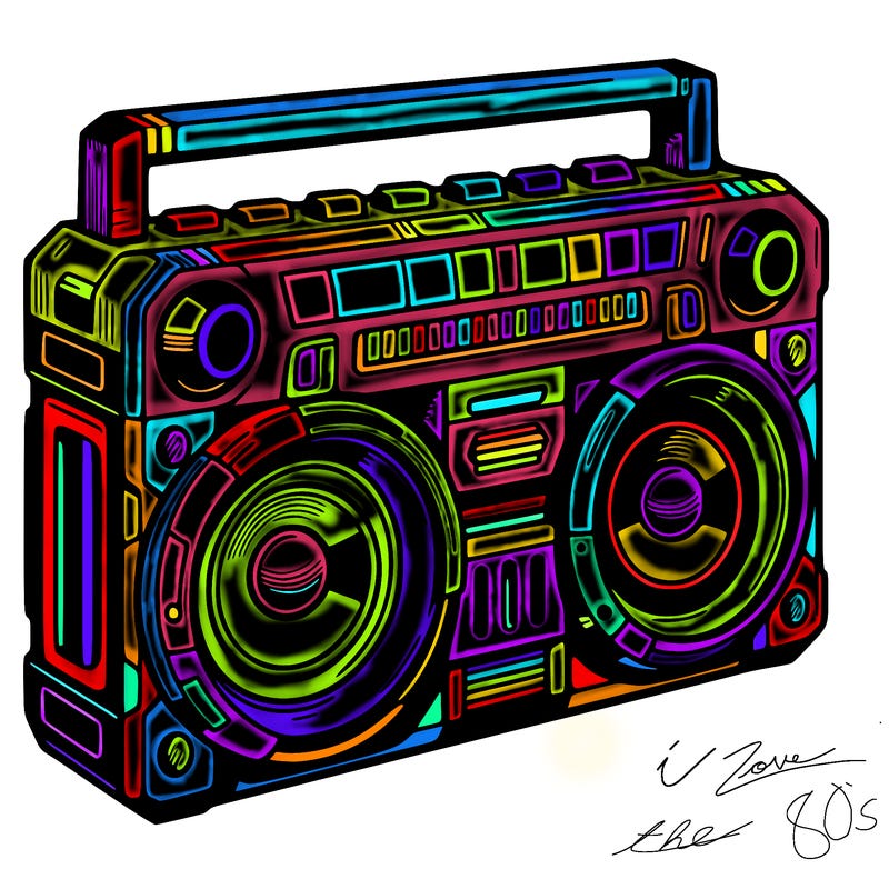 futuristic boombox
