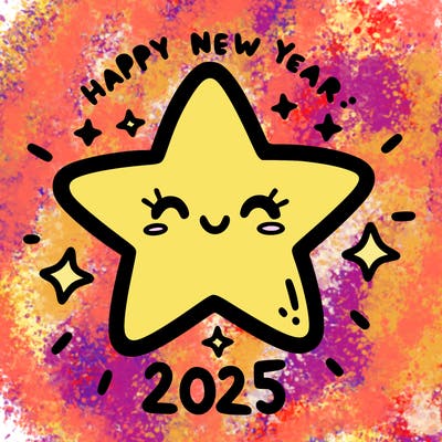 happy new year 2025 star wish