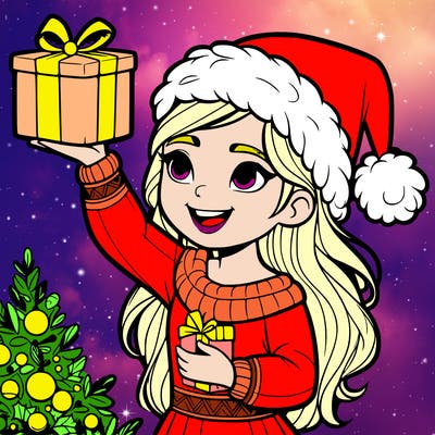 christmas girl realistic