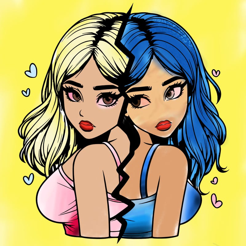 realistic girl split